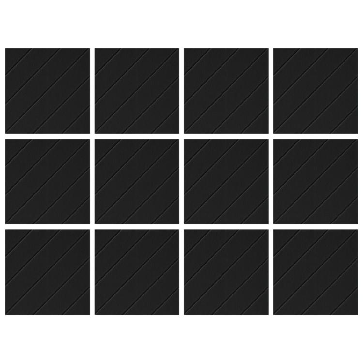 

12PCS Sound Absorbing Wall Panels Polyester Texture Soundproof Foam Panels for Bedrooms and Music Rooms Decorations чорний