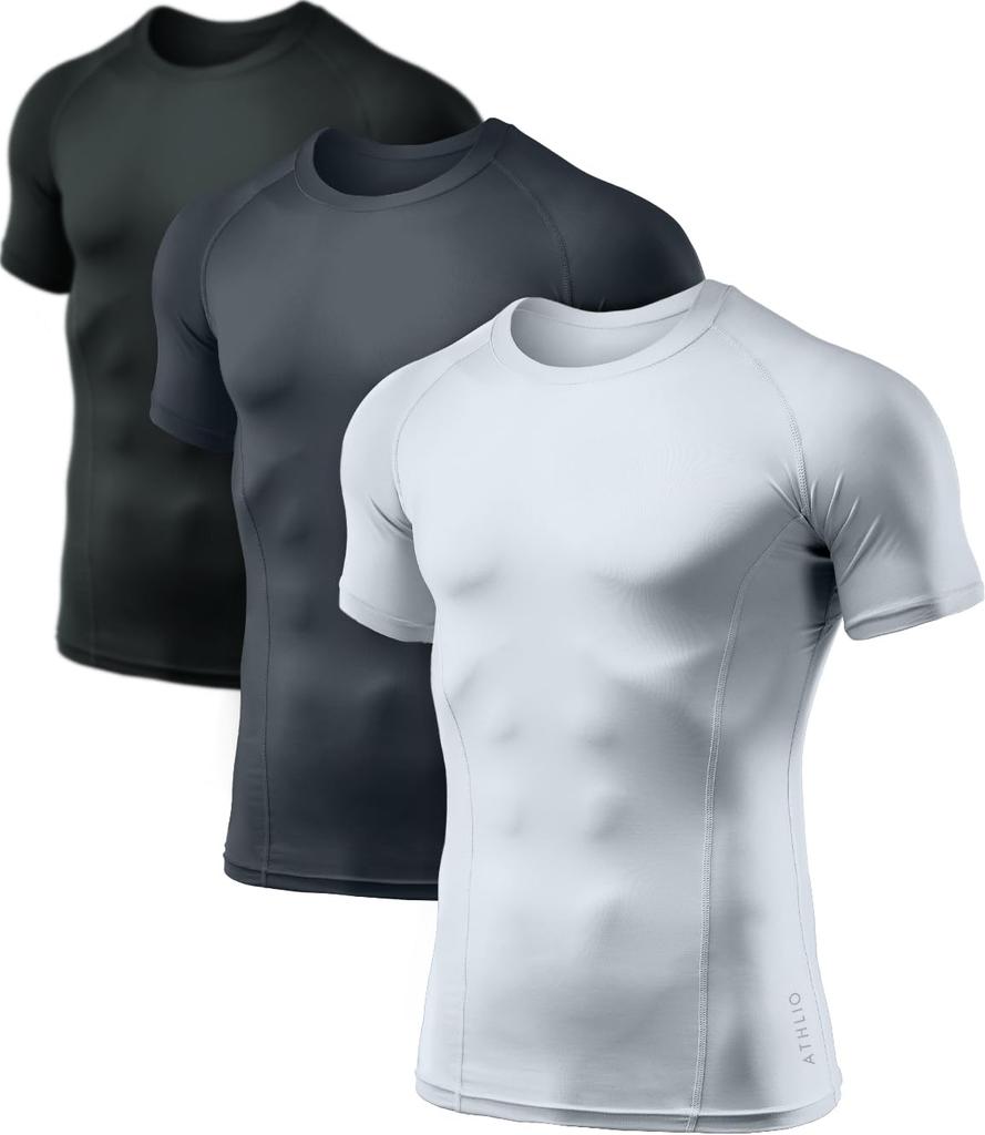 Compression Wear Sports Shirt Short Sleeve Underwear Set Sweat Quick Running Fitness Muscle Training Compression Power Stretch All Seasons Round Neck