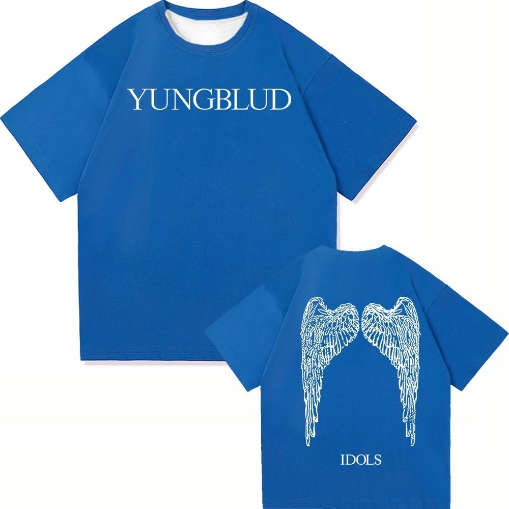 GUOYAN TOP Yungblud Idols World Tour 2025 T-shirt Nieuwe Mode Heren/Dames Hip Hop Esthetisch Vleugels PUNK T-shirt Coole T-shirts 2XL