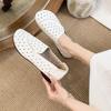 New Women's Casual Shoes with Hollowed-out Bean Shoes, Round Toe, Low Heel, Breathable Single Shoes Devotion
