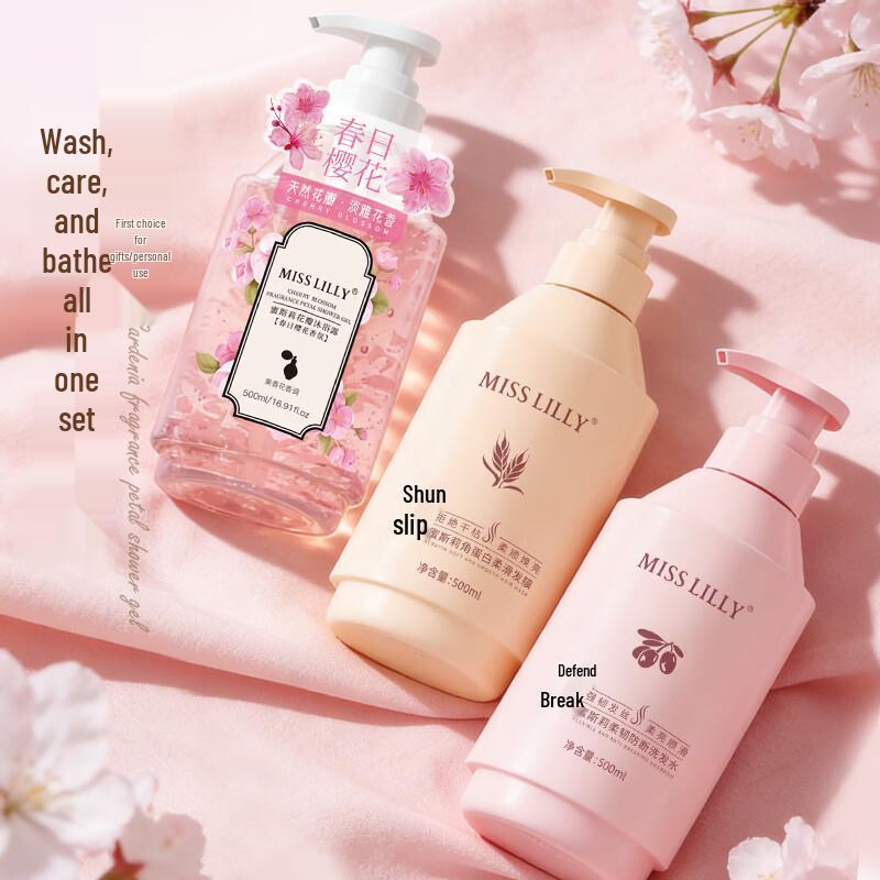 Miss Lilly Hair, Bath & Shower Set (3x500ml)