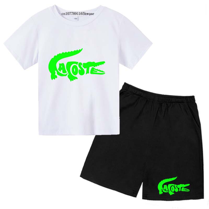 

Kids Summer Leisure Knight Print 2pcs Breathable T-shirts+Pants Suits 2-13Years Boys Girls Fashion Outfits Children Clothes Sets