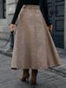 In Stock: High-End European Women's Wool A-line Midi Skirt - Autumn/Winter Collection