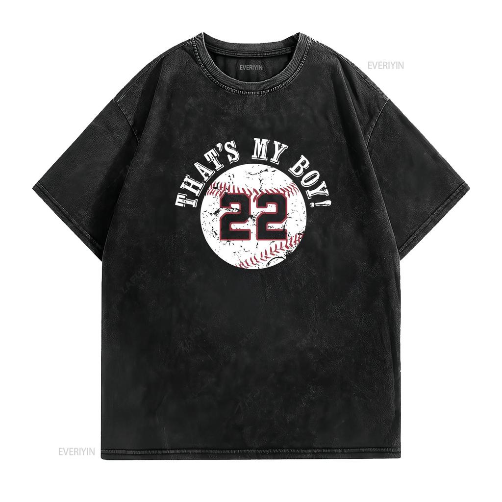 Unique That s My Boy 22 Baseball Player Mom or Dad s T Shirt vintage Washed Breathable homme fashion Stylish Versatile Soft
