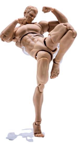 1/12 Maßstab Männliche Actionfigur, 6 Zoll, Super Flexible und Starke Muskelfigur, Miniaturfigur, Körperpuppe mit Wechselbaren Händen und Zubehör C