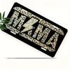 D Flat MotherS Stylish Aluminum License Plate Frame with a Leopard Print Design MeasuringIt Features Golden Accents And Is