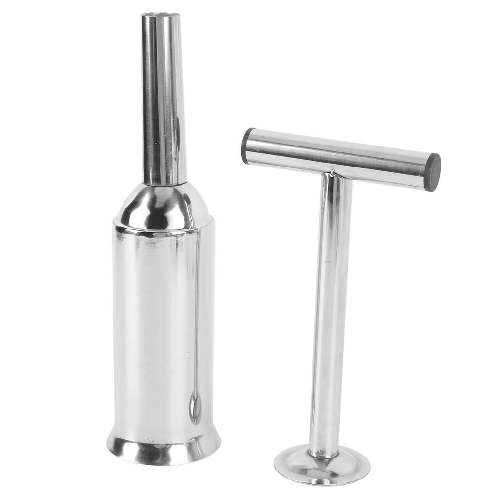 304 Stainless Steel Sausage Stuffer Tube Filler Meat Filling Funnel Stuffer Tube Manual Sausage