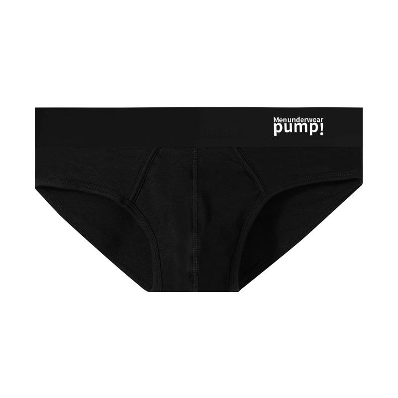 PUMPE! Atmungsaktive Baumwollunterwäsche für Herren - Schwarz/Weiß Europäische & Amerikanische Sexy Slips MP5002