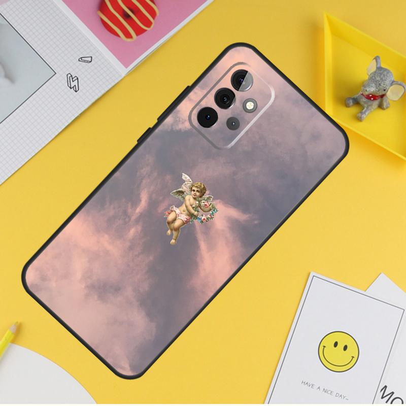 Cartoon Angel Baby Printing Cover For Samsung Galaxy A34 A35 A14 A15 A25 A53 A33 A13 A52 A32 A12 A51 A71 A54 A55 Case