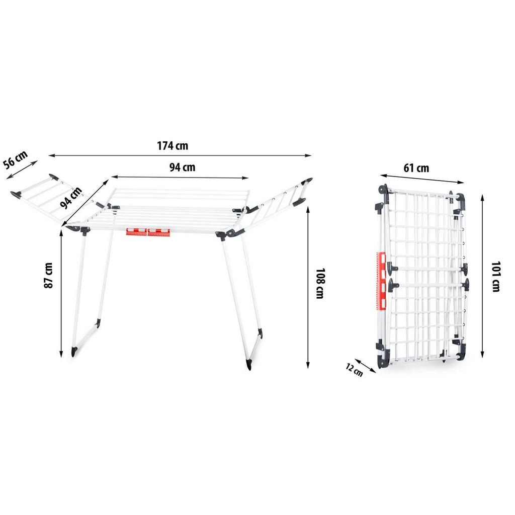 SUSZARKA NA PRANIE DO UBRAŃ BIELIZNY STOJĄCA 22m