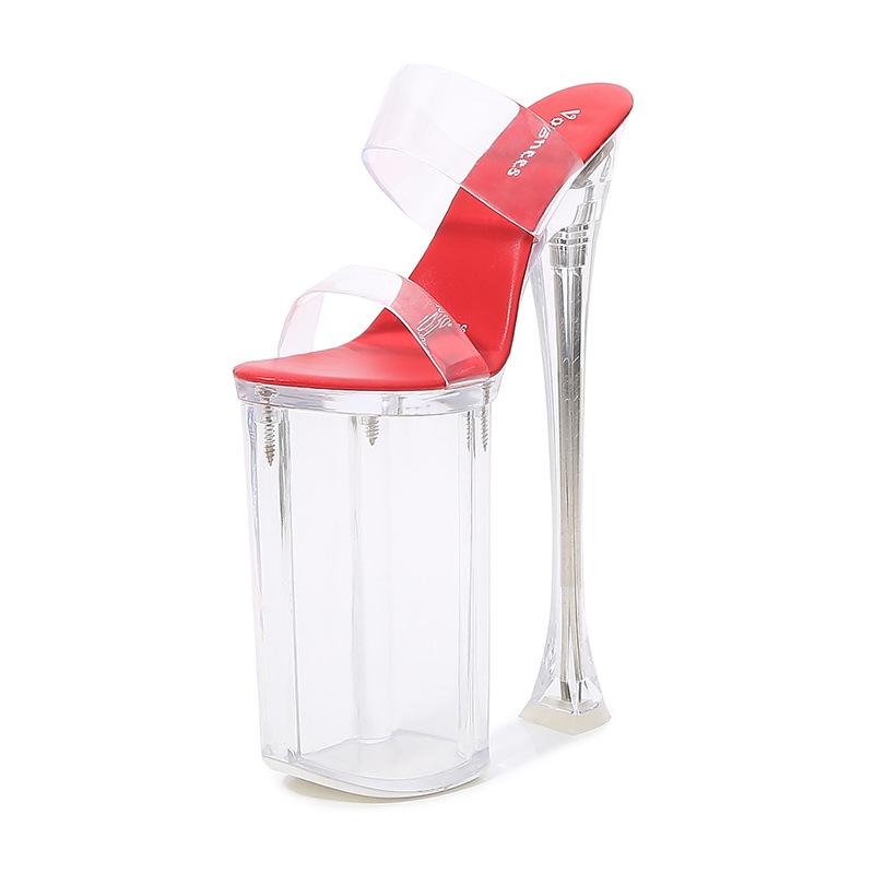 Fashion Hate The Sky-high Nightclub Super High Heels 26CM Car Model Slippers Dwarf Catwalk Shoes, Pole Dancing Shoes