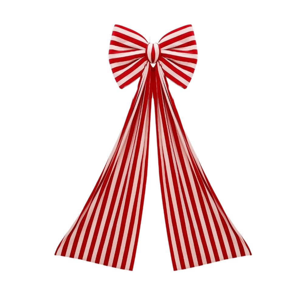 Elegant Christmas Tree Topper Bow Stripe Christmas Wreaths Bow Store Window