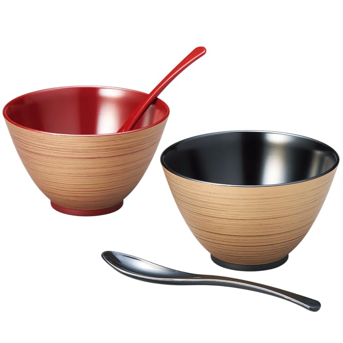 

Набор из двух чаш Masano Gold и ложки, многоцелевой, красный и черный
