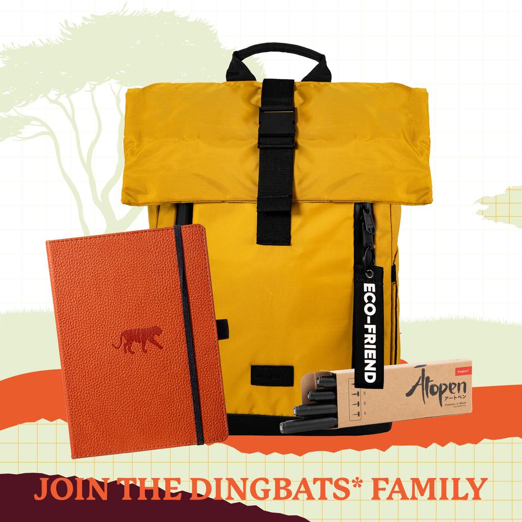 Wildlife Lined Medium Orange A5 Hardcover Cream 100gsm Paper Includes Bookband Bookmark Notebook, Tiger, - - Ink-Resistant - Pocket, &