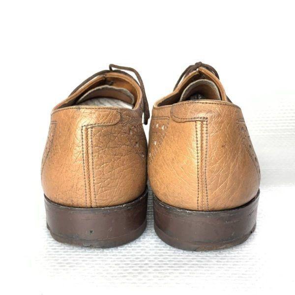 England 80s Vintage KF Size 8 26.5cm Wingtip All Leather Goodyear Brown(USED)