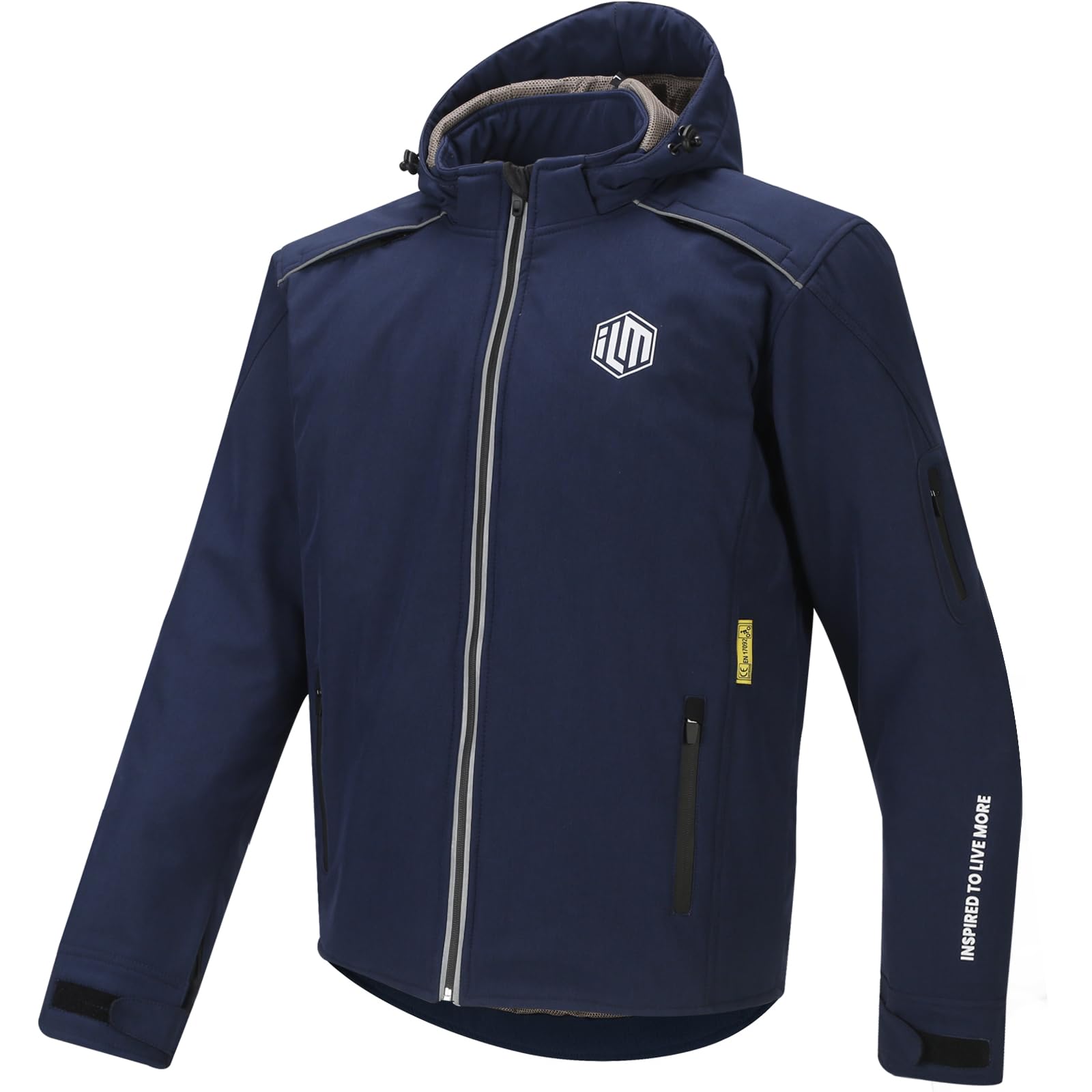 

ILM Motorcycle Riding and with CE Ventilation Removable Thermal Abrasion Perfect for or City Riding Jacket, Fall/Winter Jacket, 3-Season Design, синий