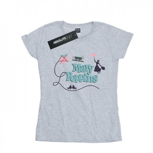 

Disney Womens/Ladies Mary Poppins Logo Cotton T-Shirt білий