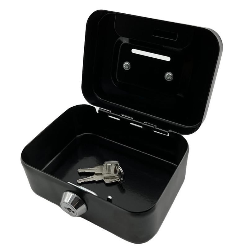 Geldkluis Afsluitbare Geldkist Met Sleutel, Draagbare Spaarpot Van Metaal Kleine Veiligheidsslotdoos Stevige Muntdozen Voor Kinderen