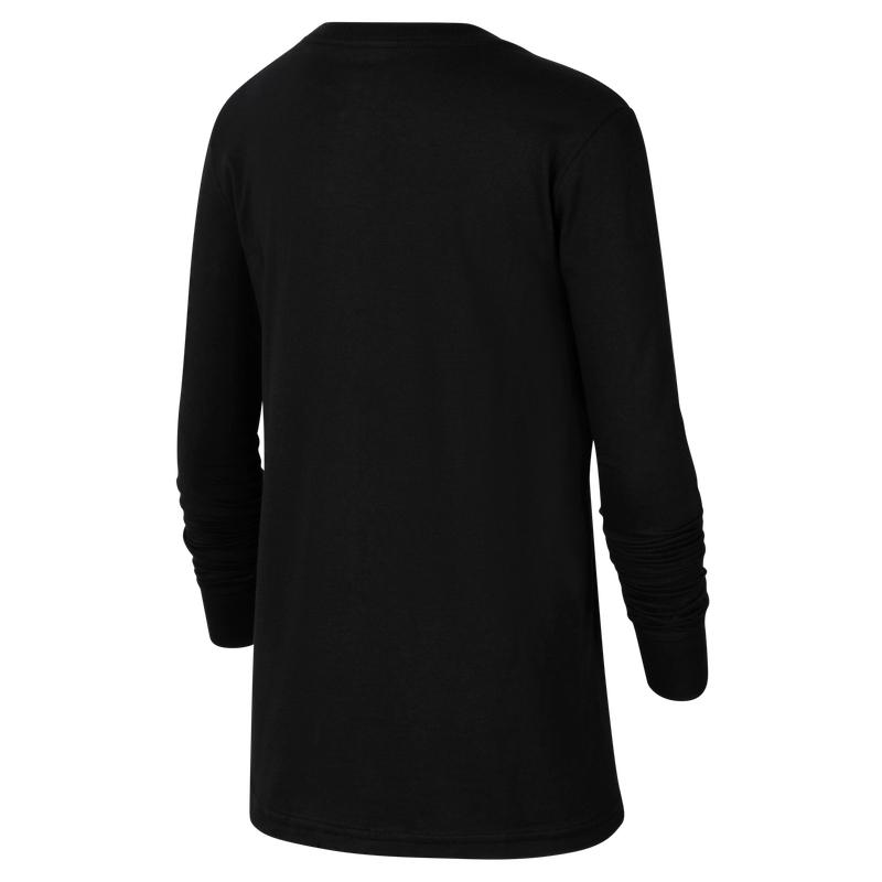 Jordan Los Angeles Lakers Ribbed Cuff Crew Neck Long Sleeve T-Shirt Kids Tops Black DR0577-010