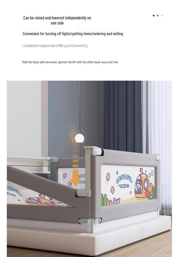 Children's Heightened Bed Rail Guard – Infant Safety Anti-Fall Barrier