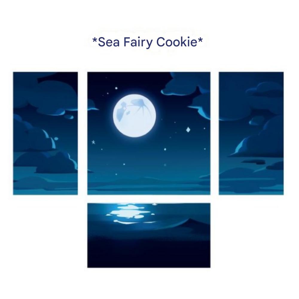 Cookie Run Mood Light Aurora Sleep Light Nursing Light Bedtime Light Rechargeable Children's Room Interior Housewarming Gift, Sea Fairy