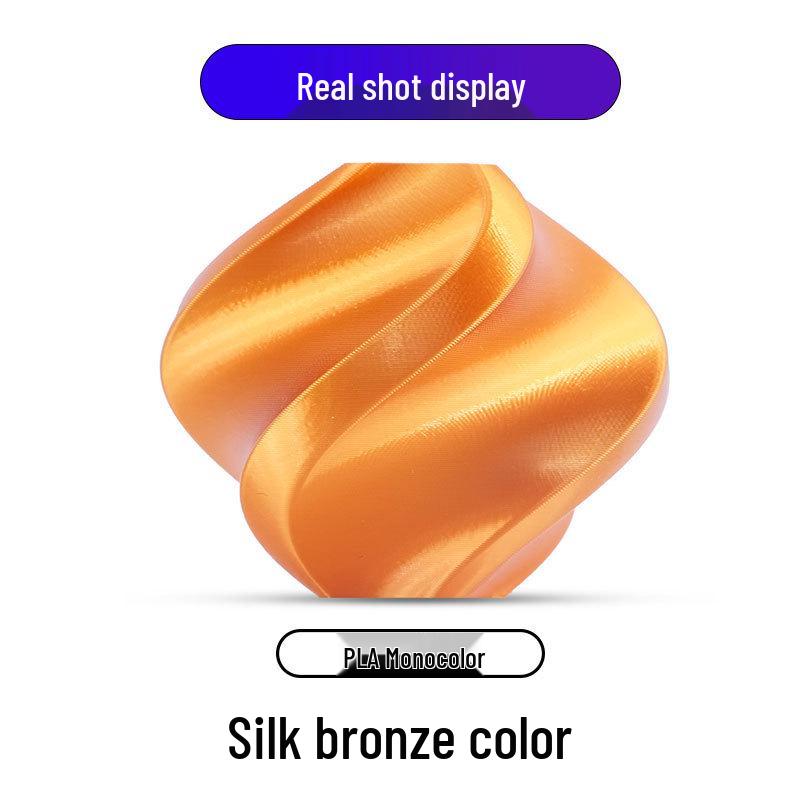 PLA Silk Нить для 3D-печати - Одноцветная, Аккуратно намотанная для станков Creality и Tiertime