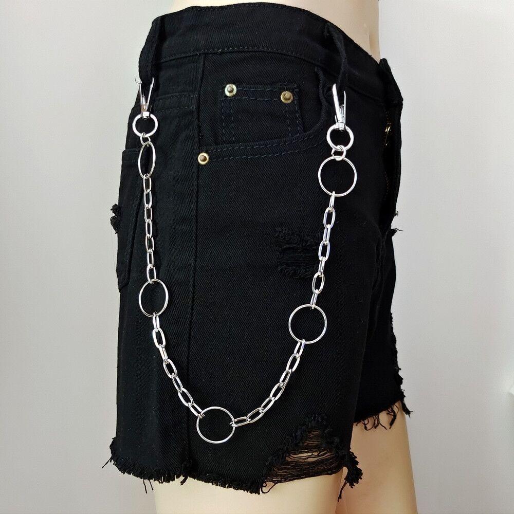 Hip hop trendy cool metal chain waist chain punk retro ring multi-layer men's and women's trousers