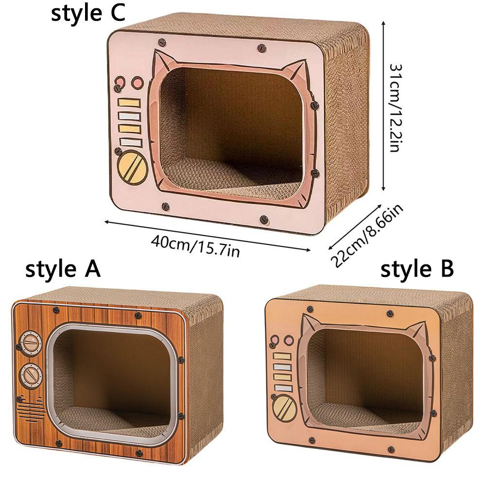 Domek drapak dla kota w kształcie telewizora, antypoślizgowa wieża wspinaczkowa dla kota, interaktywny plac zabaw, zabawa dla kotów