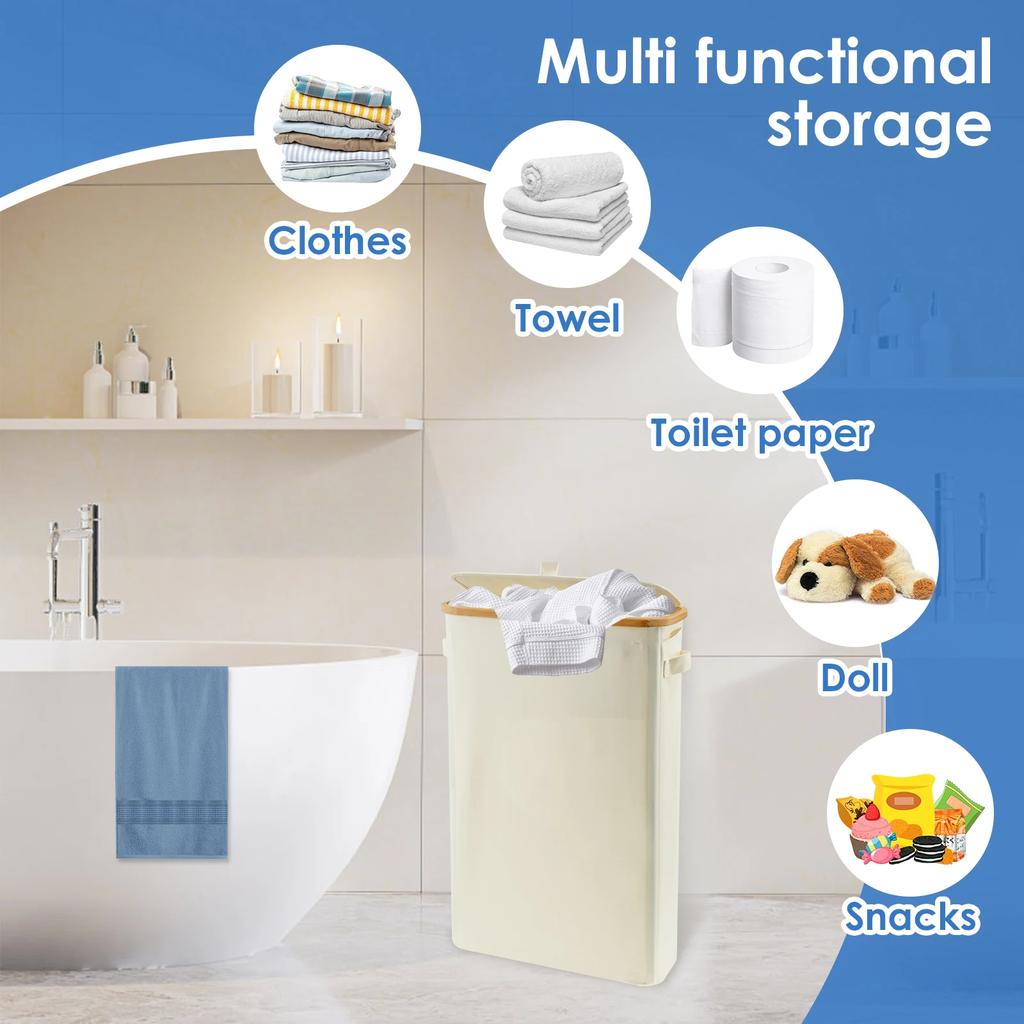 Foldable Toilet Paper Storage Basket With Lid Waterproof Oxford Cloth Toilet Paper Storage Organizer Toilet Tissue Storage Bin