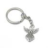 Stylish Guardian Angel Keychain Silver Metal Pendant Keyring Good Luck Charm Key Chain Cellphone Strap for Drivers