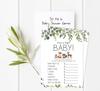 Inkdotpot 50A  Advice CardsA  For Baby Shower Game Gender Neutral Advice For New Mom & Dad Greenery & Animals Boy Or GirlA  Party