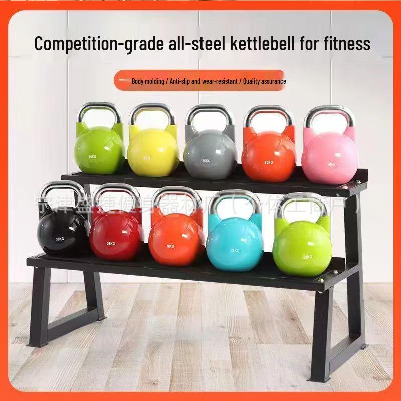 Solid Cast Iron Kettlebell for Women's Home Workouts - Ideal for Glute Squats & Men's Fitness