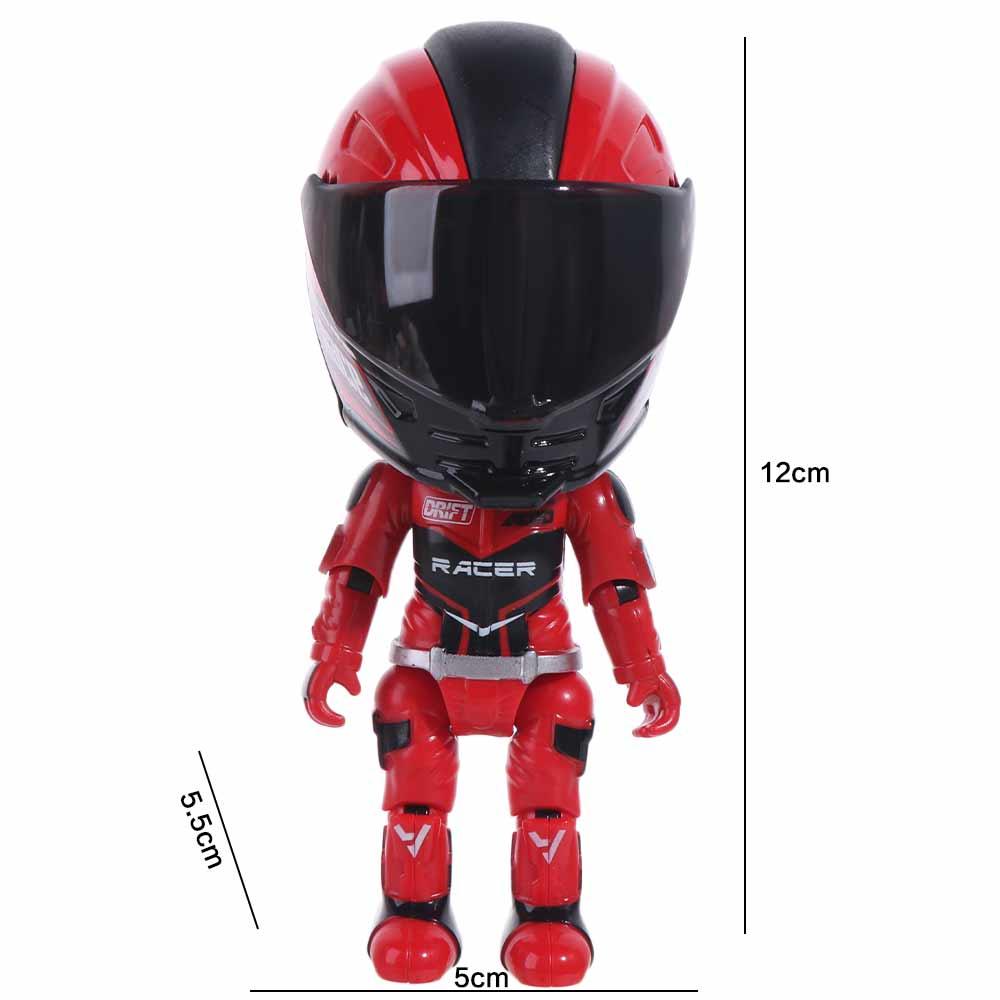 Movable Limbs Simulated Motorcycle Rider Doll Deformation Helmet Movable Figurine Model  Auto Decor