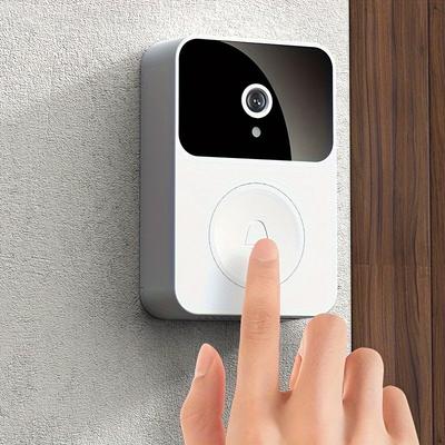 [Wireless Video Doorbell] 1pc Wireless Video Doorbell - HD Camera, Wide Angle, Intelligent Voice Intercom, WiFi Enabled, Battery/USB Dual Power