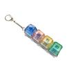 4-Keys Fidget Keyboard Toy Transparent Cap Keyboard Finger Clicker Keychain Decompression Button Sensory Toy