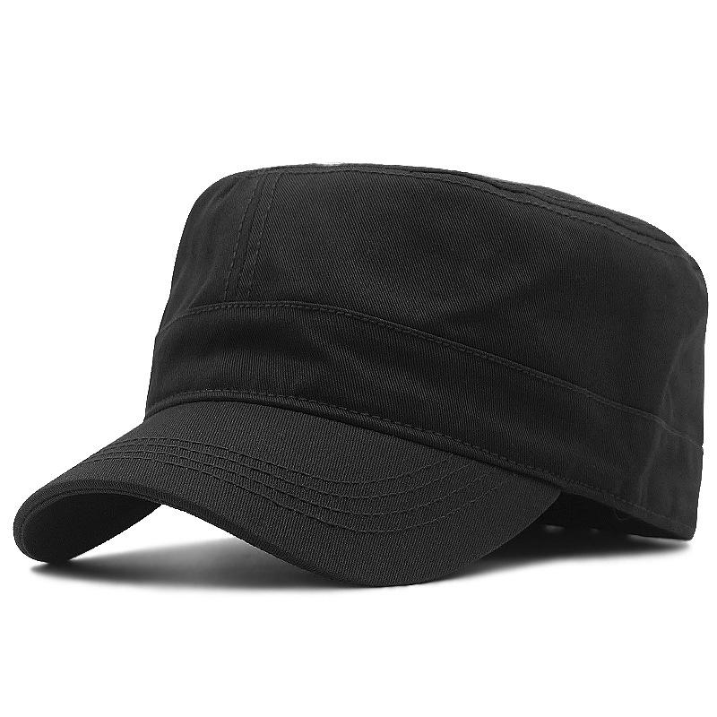 Fully sealed flat top hat men's hat rear closed hat men's spring and autumn cotton cloth