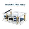 Acrylic Case Transparent Enclosure Active Passive Cooling Shell Optional Cooling Fan Heatsink for RV2 Development Board