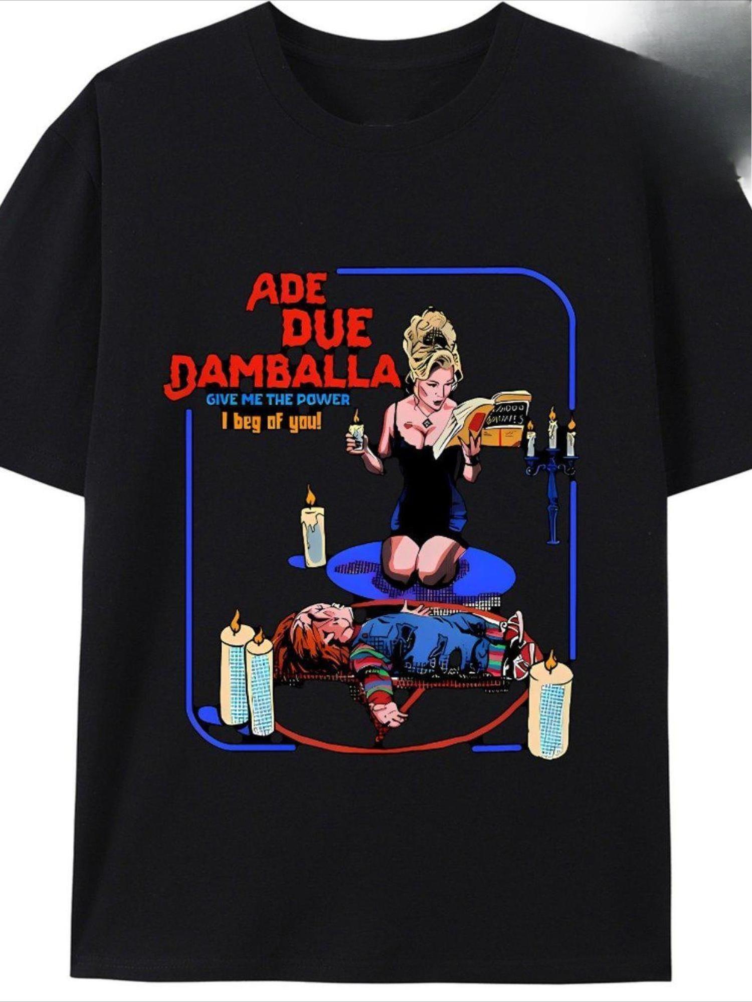 

Mens Chaigis Bride Horror Movie Graphic TShirt Ade Due Damballa Mysterious Ritual Print Pure Cotton AllSeason Couple top 4XL