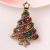Christmas Fashion Simple Retro Rhinestone Brooch Minimalist Star Christmas Tree Multi-layer Series Brooches Accessories Gifts