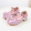 Kinder-High Heels Mädchen Pailletten Prinzessin Schuhe kleines Mädchen Elsa Klassenkameradin Baby Kristall Schuhe Frühling und Herbst Einzelne Schuhe
