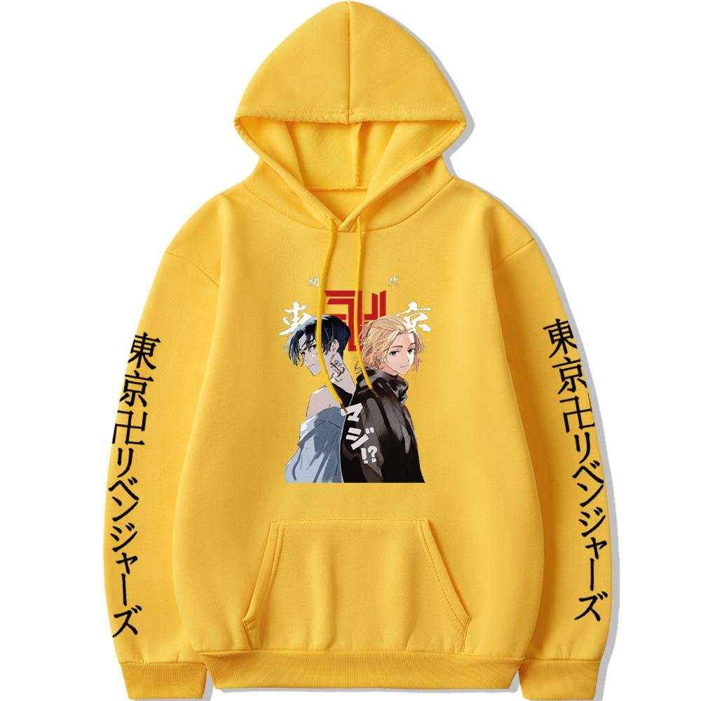 Tokyo Revengers Anime Print Loose Hooded Sweatshirt