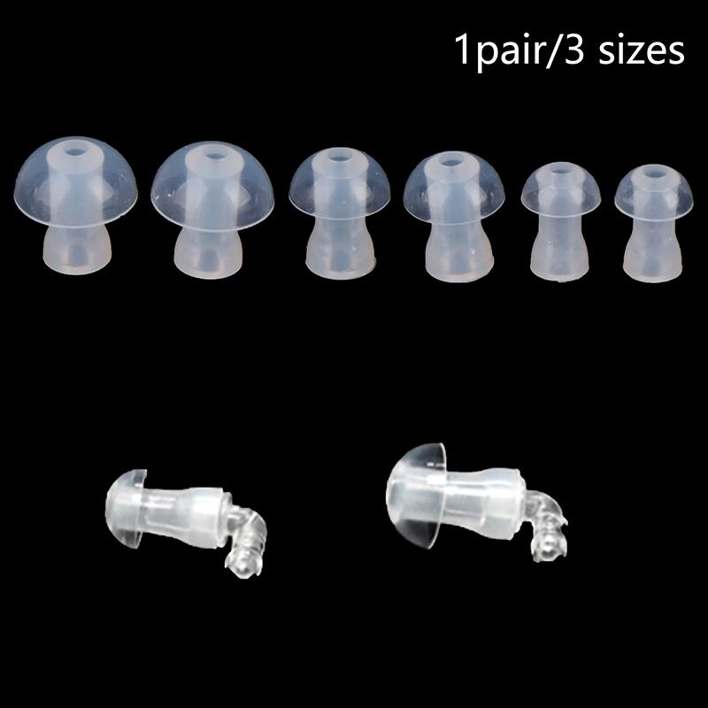 2 Pcs Ear Caps Cushion For Hearing Aid Earphone In-Ear Eartips Silicone Earphone Covers Tips Earbuds