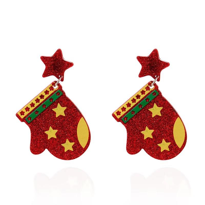 European & American Christmas Tree Acrylic Earrings - Cute, Versatile Holiday Party Accessories