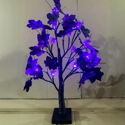 Led Halloween Tree Glowing Halloween Tree Spooky Halloween Tree Ghost Light Set for Indoor Table Decor 24 Inches Led Glowing
