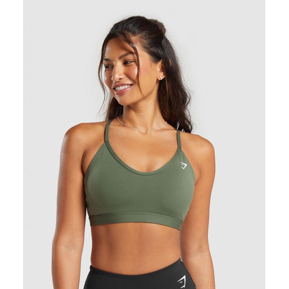 

Gymshark Спортивный бюстгальтер с V-образным вырезом Core Olive B2A7E EBF1 XXS