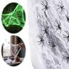Creepy Spider Web Halloween Glow-in-the-Dark Web, 20/40/60/100/120/200/300g Luminous with Mini Spiders, Spooky Party Supplies Reusable Decor