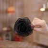 Elegant Fairy Gauze Rose Camellia Hair Claw for Women - Hair Clip Accessory for Ponytails and Bangs