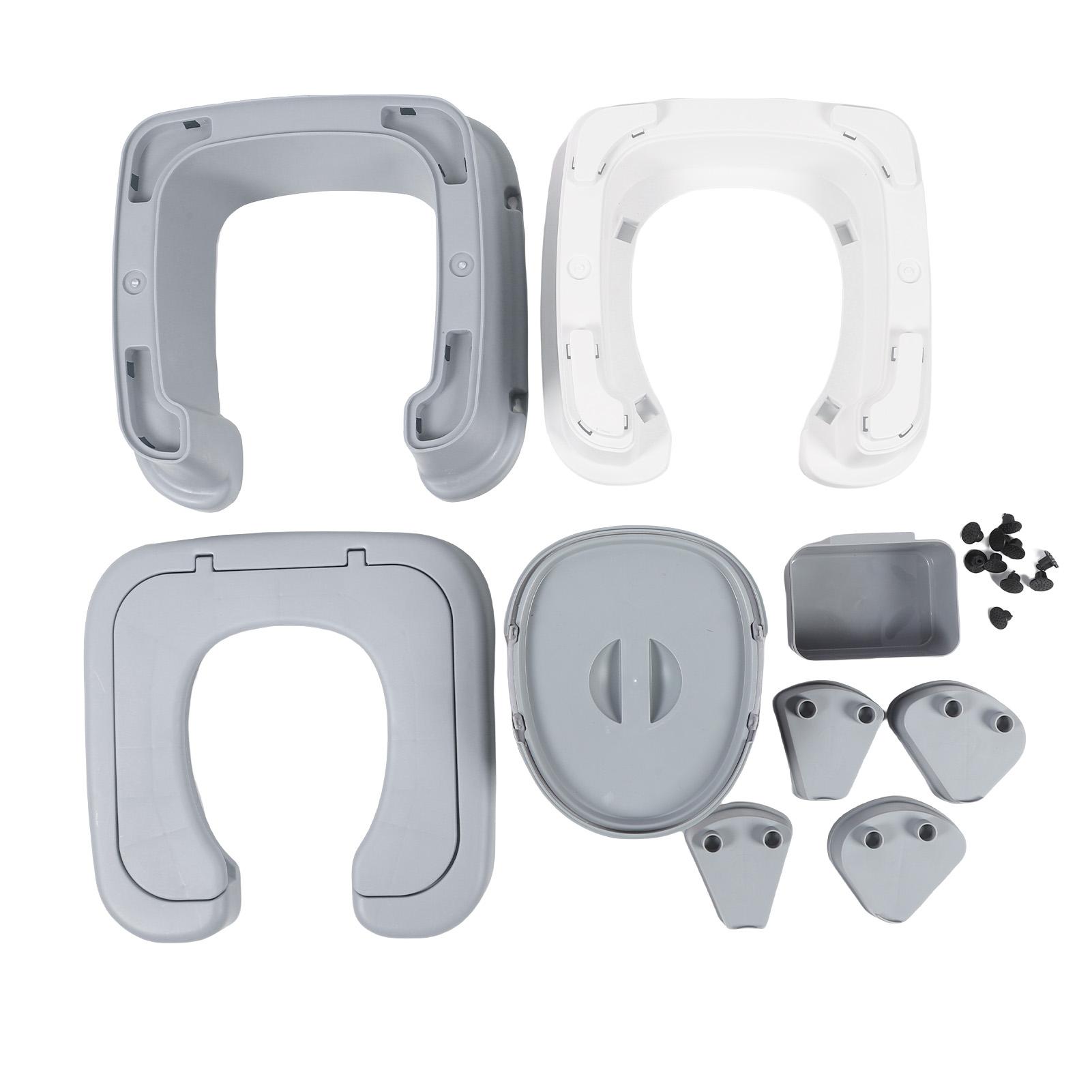 

Портативный стульчик-комод прикроватный горшок для душа стульчик нескользящий прикроватный туалет для купания и приседания серый