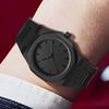 5PCS Black Men's Watch Set Fashion Trend Personalized Simple Quartz Watch Bracelet Set Suitable for Daily Clothing Matching