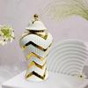 Porcelain Vase Ginger Jar Height 42cm with Lid for Table Decoration Delicate White